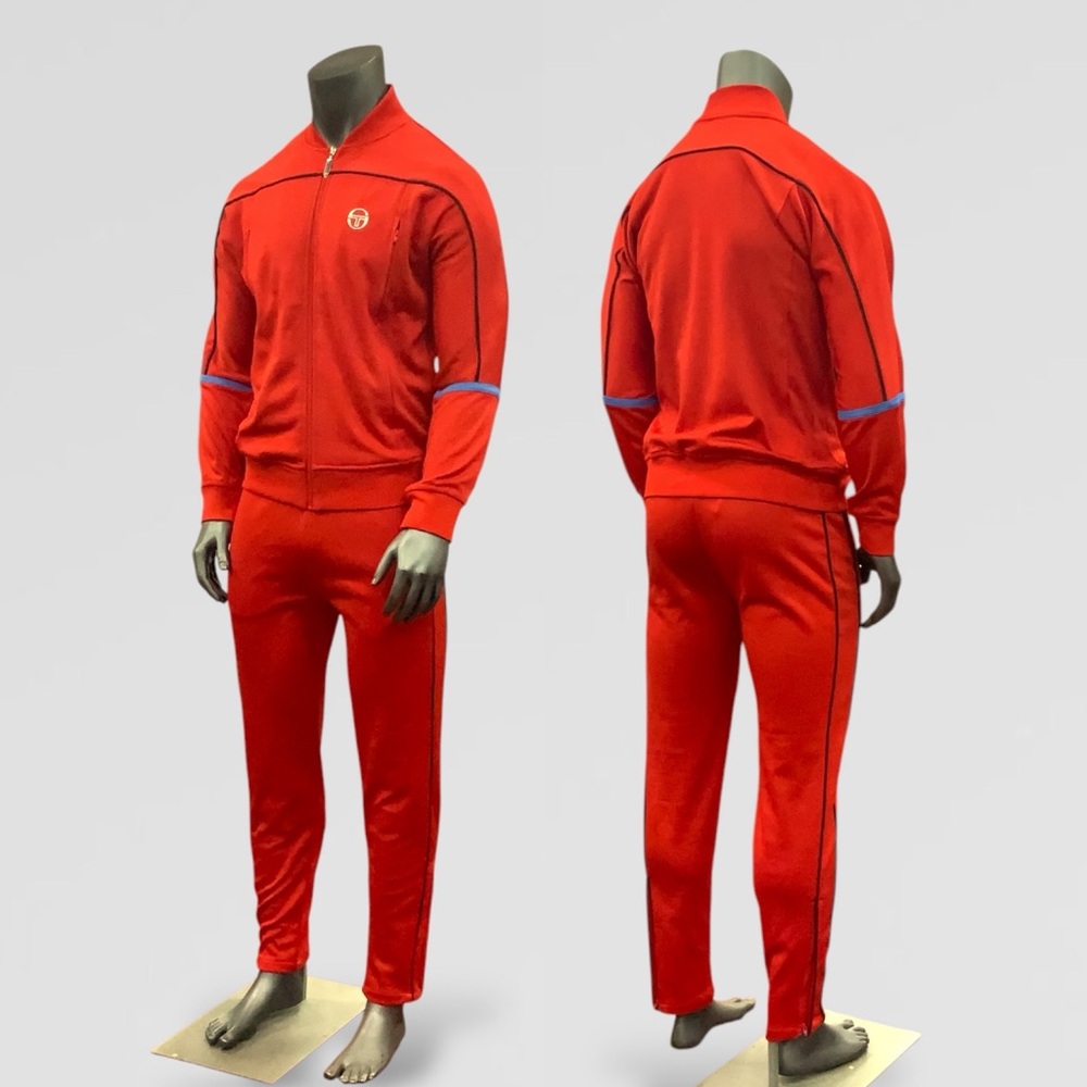 Men’s Sergio Tacchini Red | Navy | White Tracksuit NWT